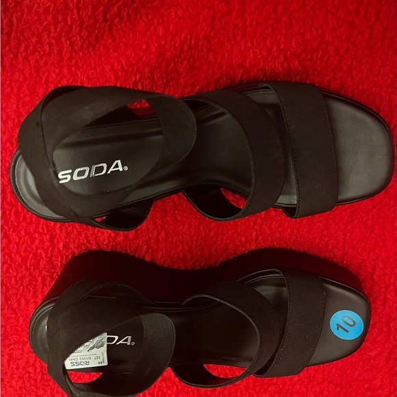 Soda Shoes - Soda wedges shoes size 10 woman’s sandals New, color black